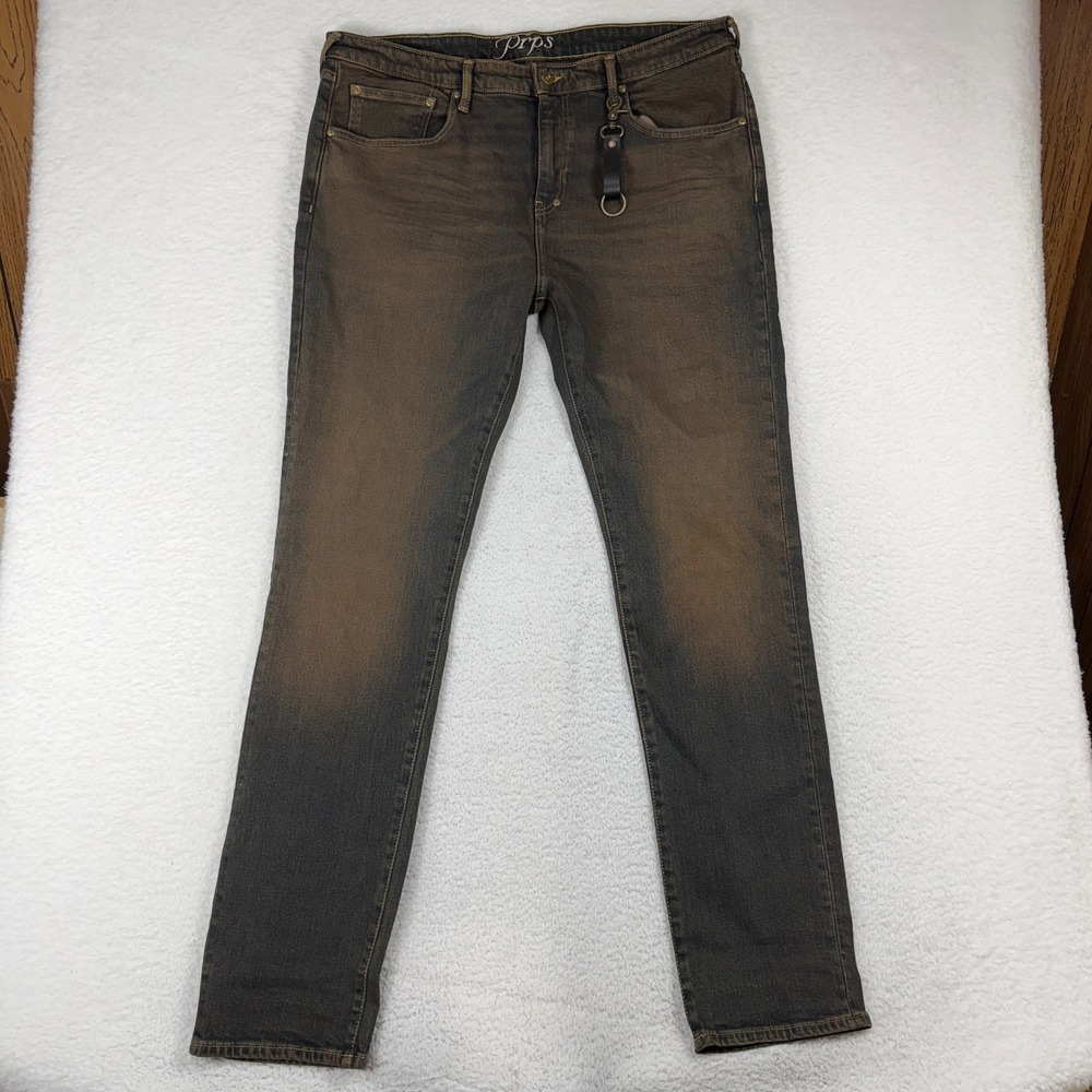 Prps Japanese Denim Jeans Minor Brown Wash Denim Men UAE 38 (38.5x33) E109P97F8